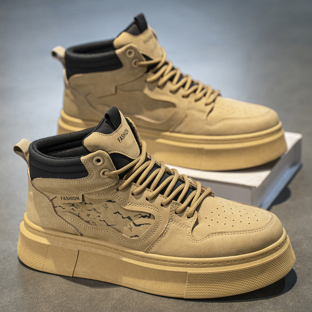 Damen High-Top Sneakers mit modischem Design und gepolsterter Knöchelstütze EB