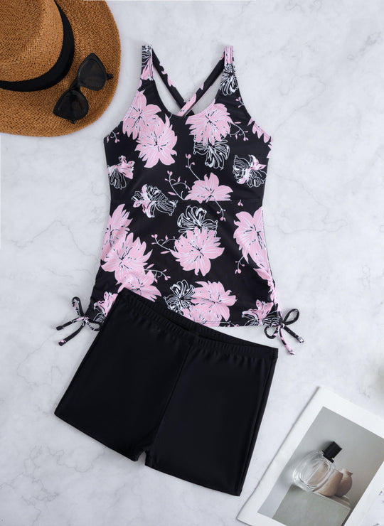 Damen Schwimm-Set mit verstellbaren Trägern und lässiger Hose EB