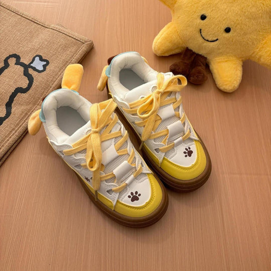 Damen verspielte Sneakers mit tierischen Akzenten EB