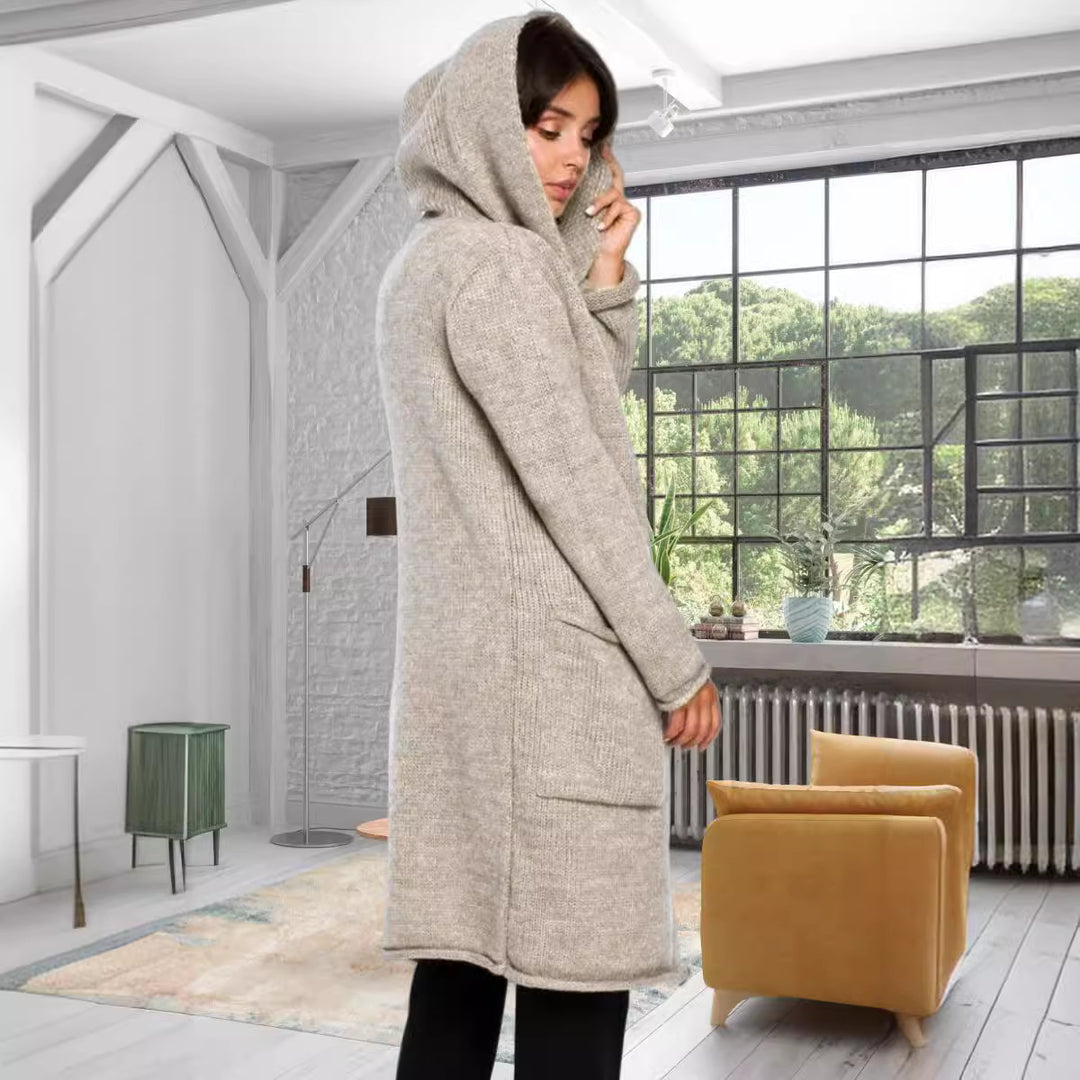 Damen langer Strickmantel EB