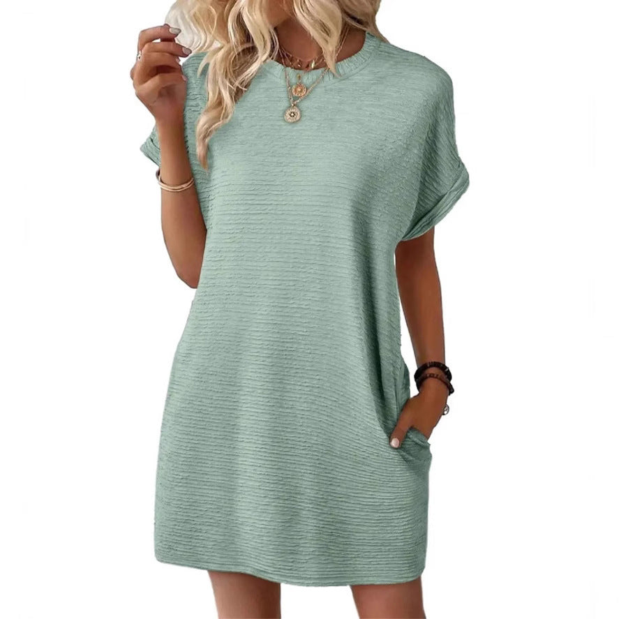 Damen Casual-Kleid mit lässigem Schnitt und praktischen Taschen EB