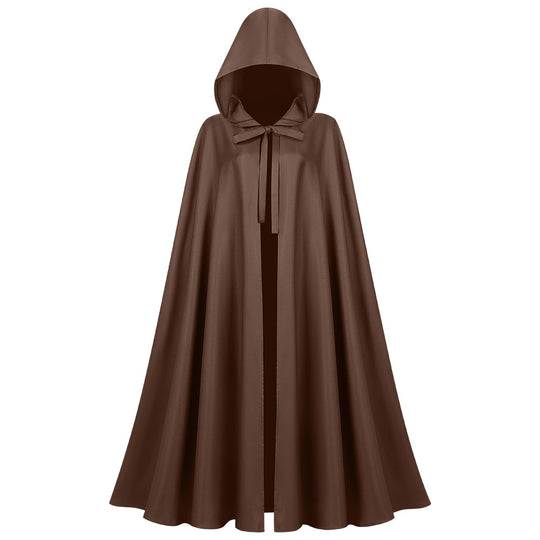Unisex nan langer Kapuzenumhang aus wasserabweisendem Polyester mit vollem Rundschnitt und BindEband Eb