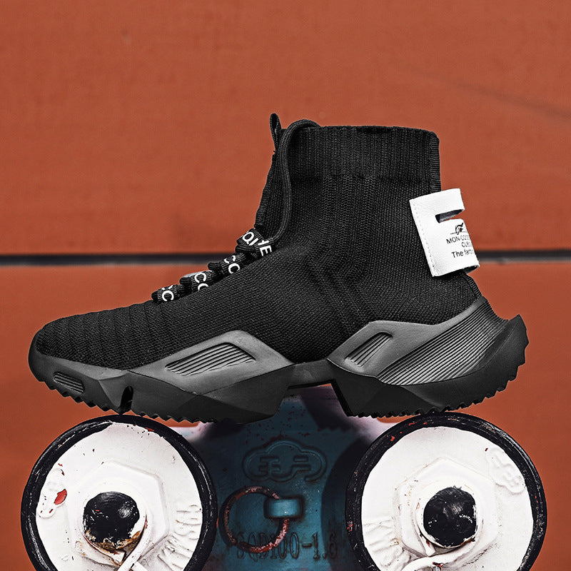 Damen High-Top Sneakers mit elastischem Strick und stylishem Design EB