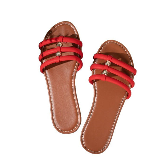Damen Riemchen-Sandalen mit elegantem Schmuckdetail EB