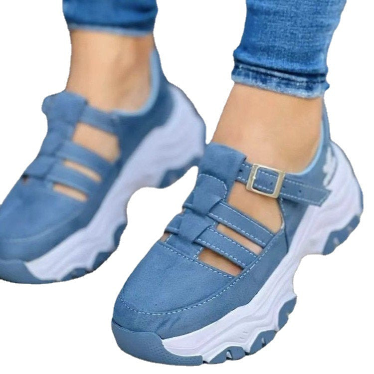 Damen Sportliche Freizeitschuhe mit verstellbarem Riemen EB