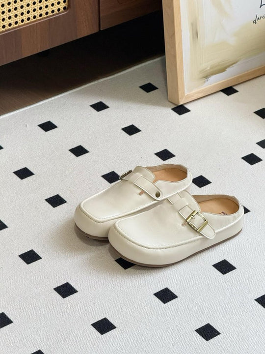 Damen stilvolle Clogs mit modischem Schnallenverschluss und hochwertigen Materialien EB