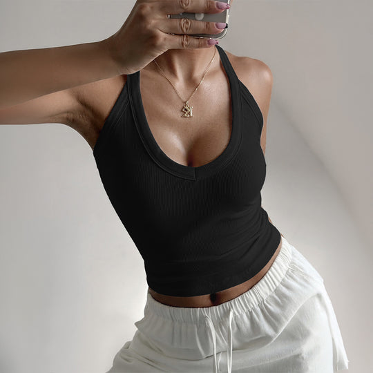 Damen Sportliches Trägershirt mit modischem Bicolor-Design EB