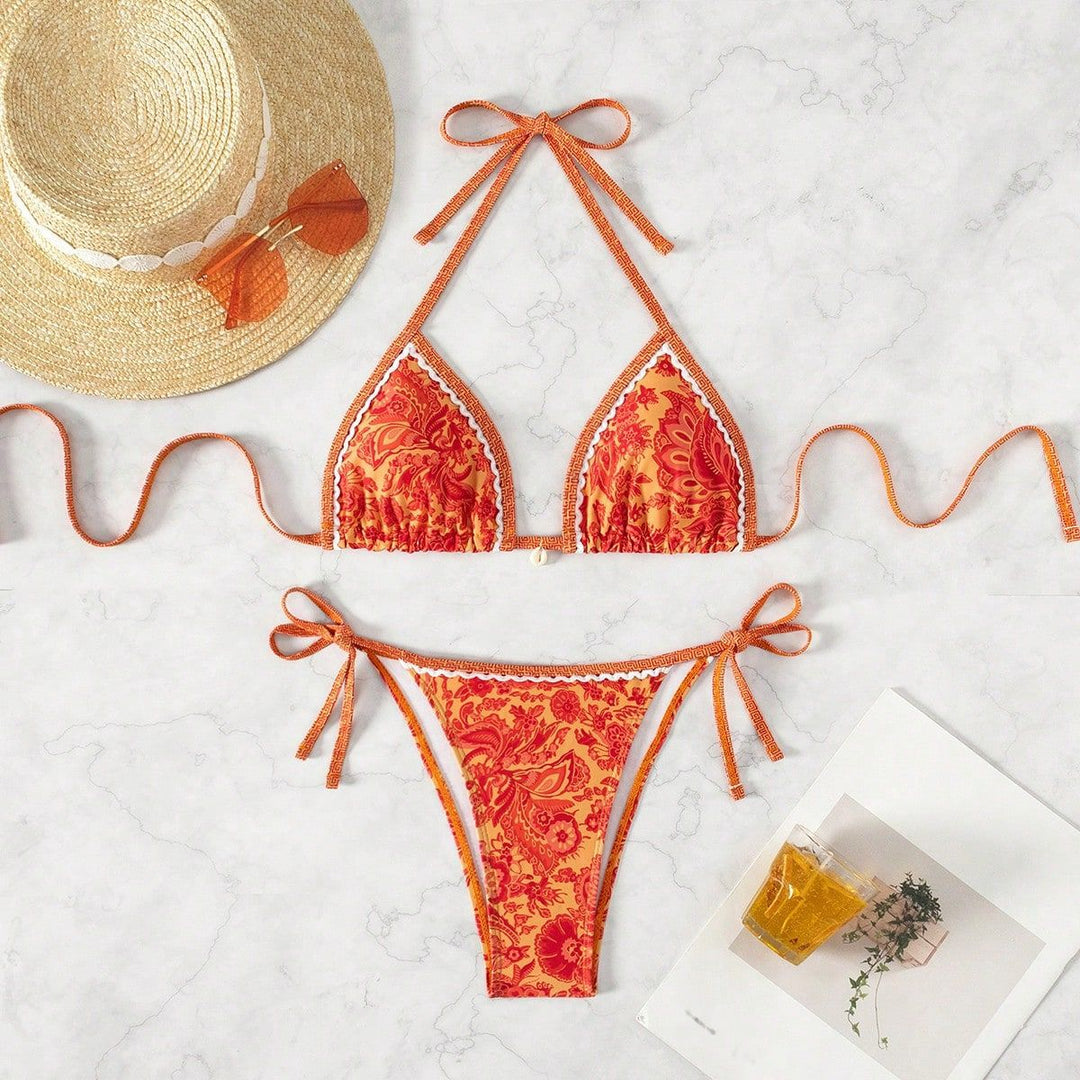 Damen Triangel-Bikini-Set mit floralem Design EB