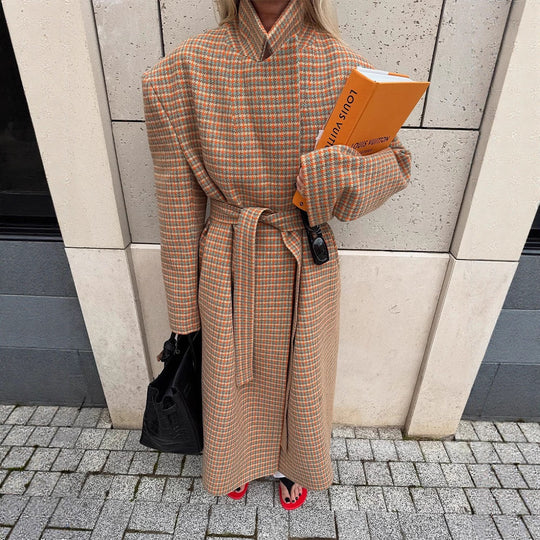 Damen Oversized Doppelreiher-Mantel EB