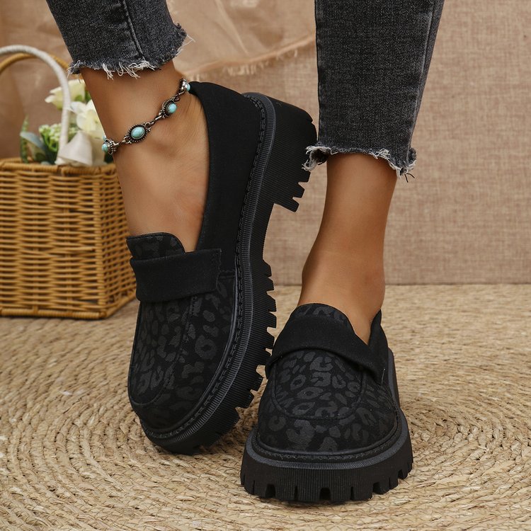 Damen Mokassins mit strukturiertem Obermaterial und stylischer Sohle EB
