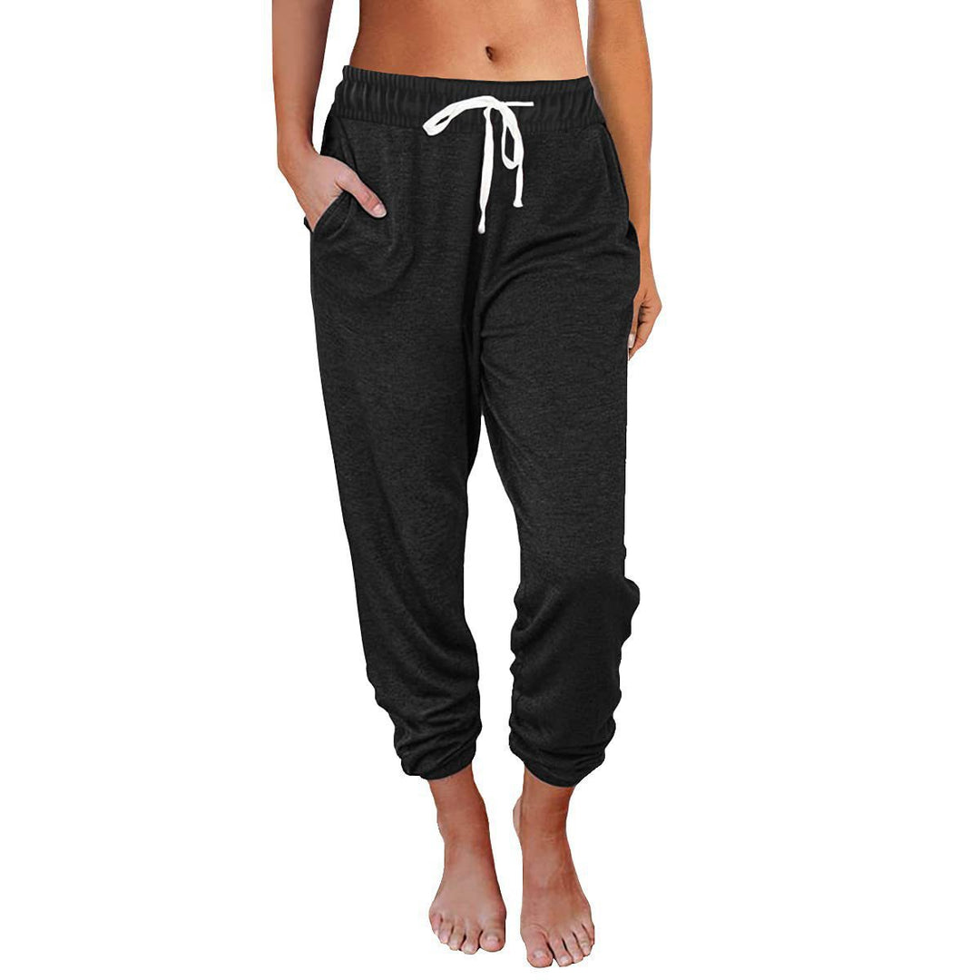 Damen bequeme Sweatpants mit Kordelzug und praktischen Taschen EB