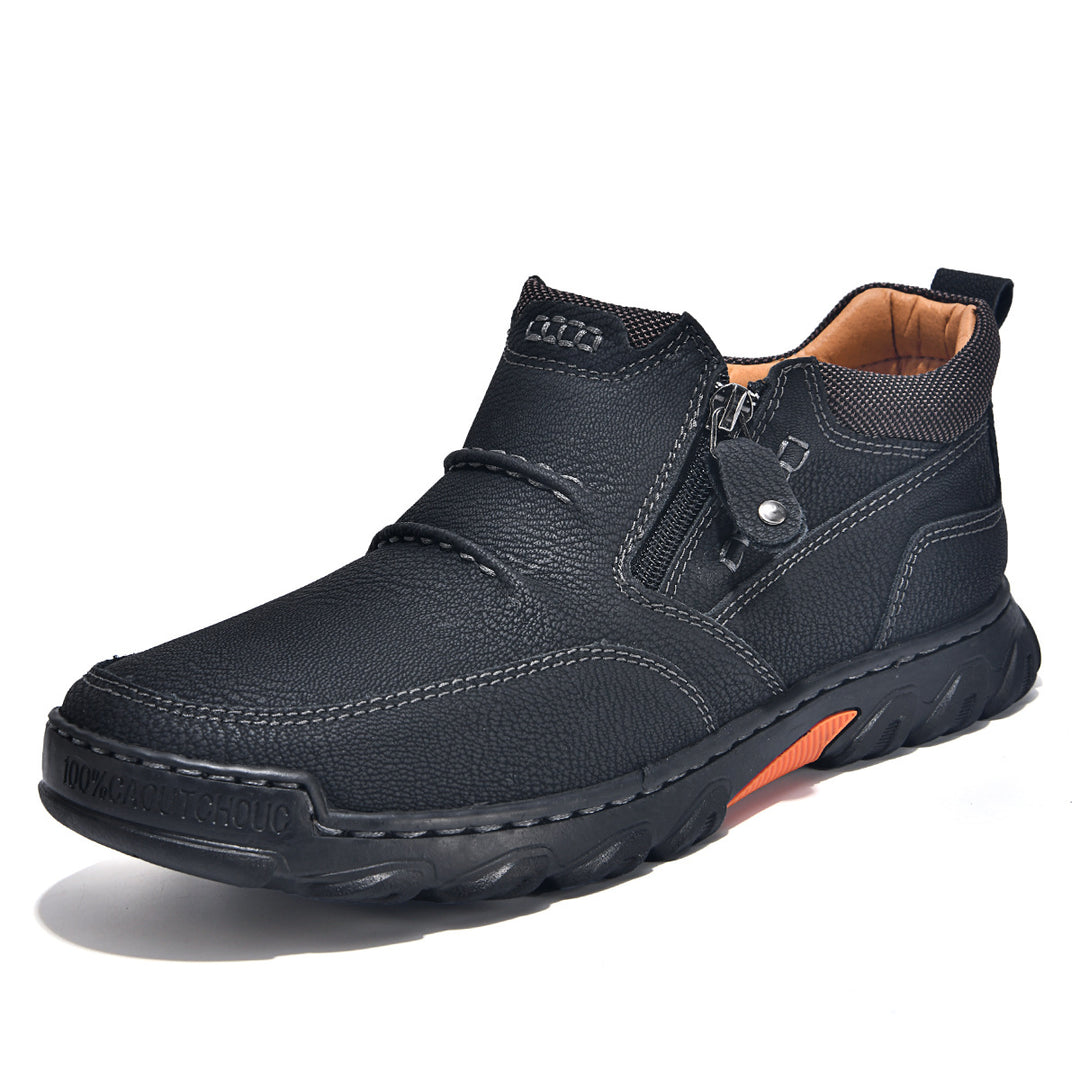 Herren Bequeme und elegante Stiefeletten mit Reißverschluss EB