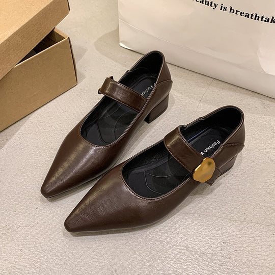 Damen elegante Pumps mit verstellbarem Riemen und edlem Design EB