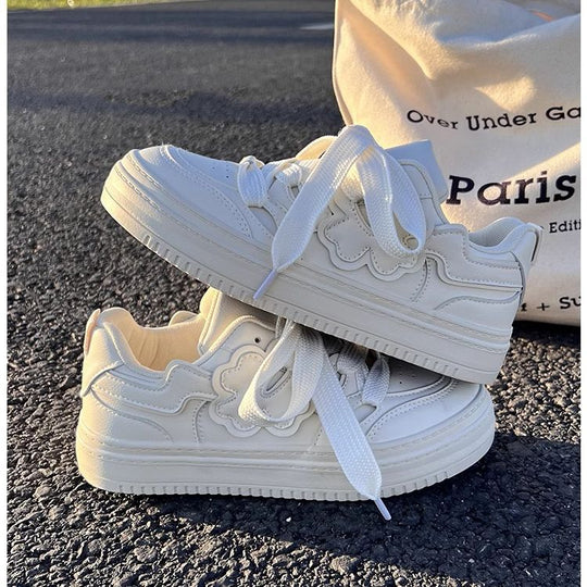 Damen Trendige Sneakers mit verspieltem Blüten-Design und bequemer Sohle EB