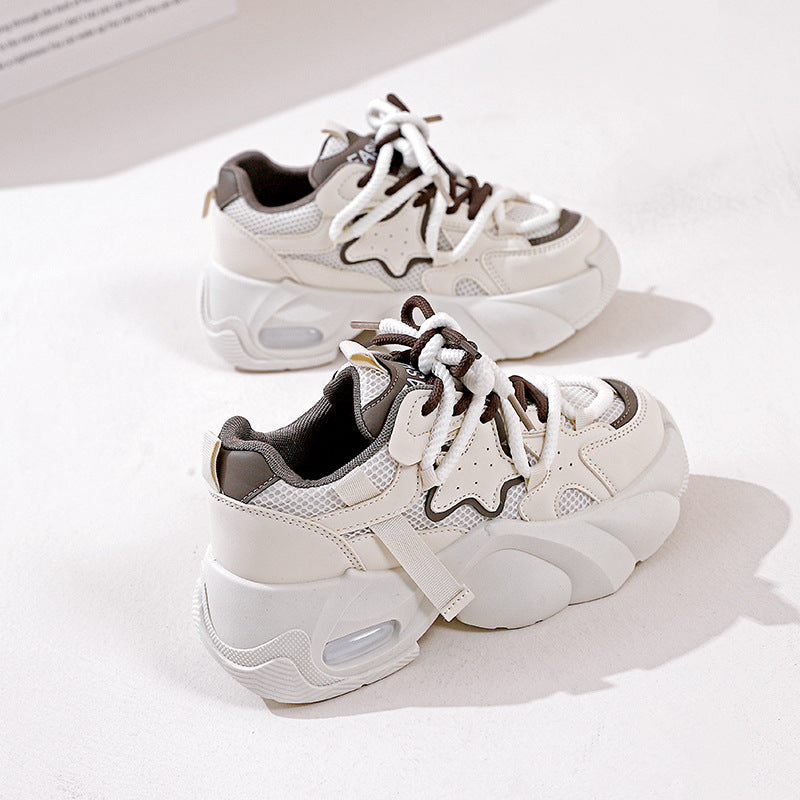 Damen Sportliche Sneakers mit atmungsaktiver Mesh-Oberfläche und rutschfester Sohle EB