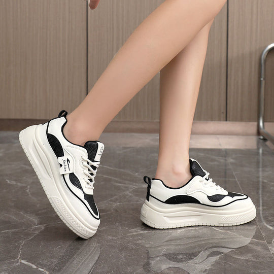 Damen modische chunky Sneakers mit atmungsaktivem Obermaterial und bequemer Dämpfung EB