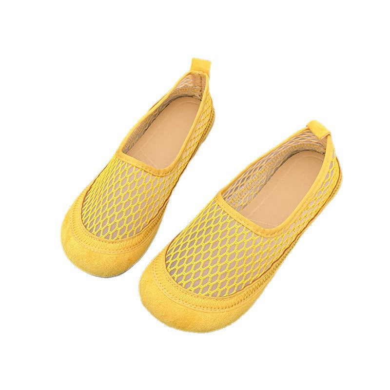 Damen Atmungsaktive Ballerinas mit elastischem Netzdesign EB
