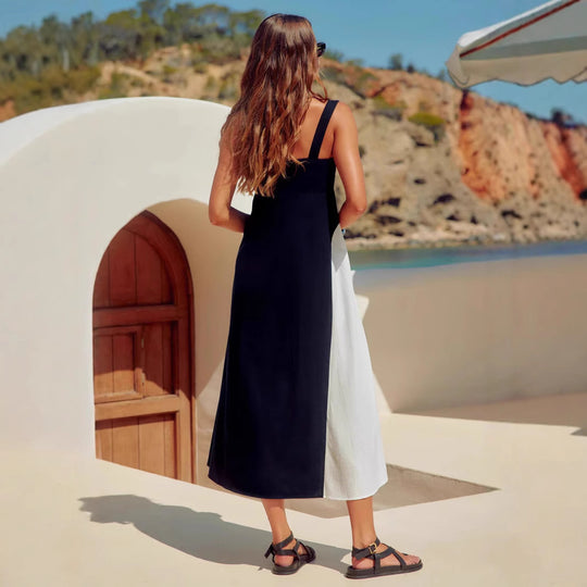 Damen Maxikleid aus atmungsaktivem Stoff EB