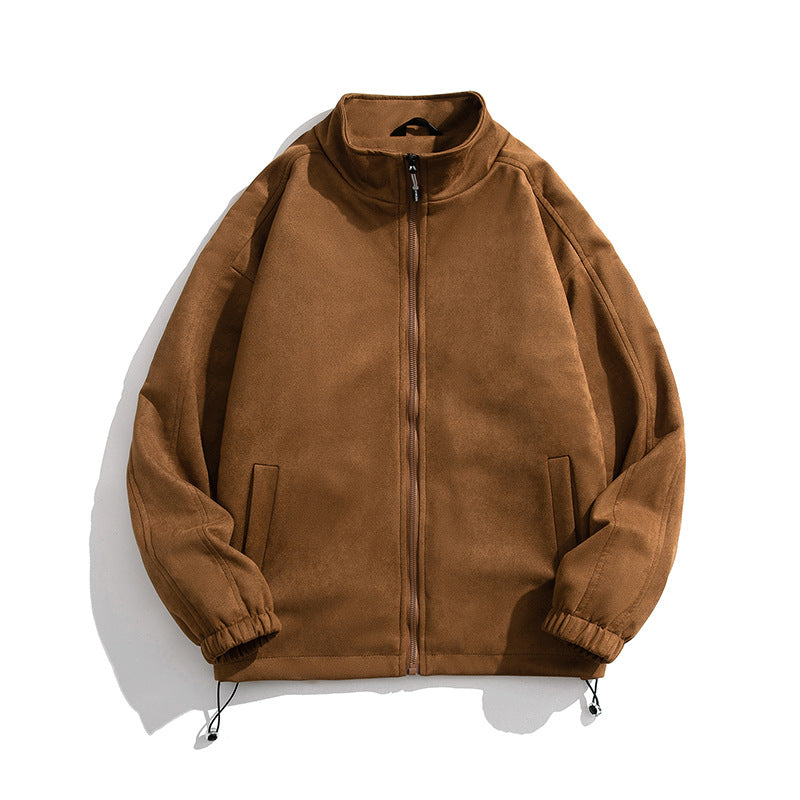 Damen sportliche Fleece-Jacke mit hohem Kragen und seitlichen Reißverschlusstaschen EB