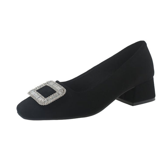 Damen Designer-Blockabsatzpumps mit Glitzerakzenten EB