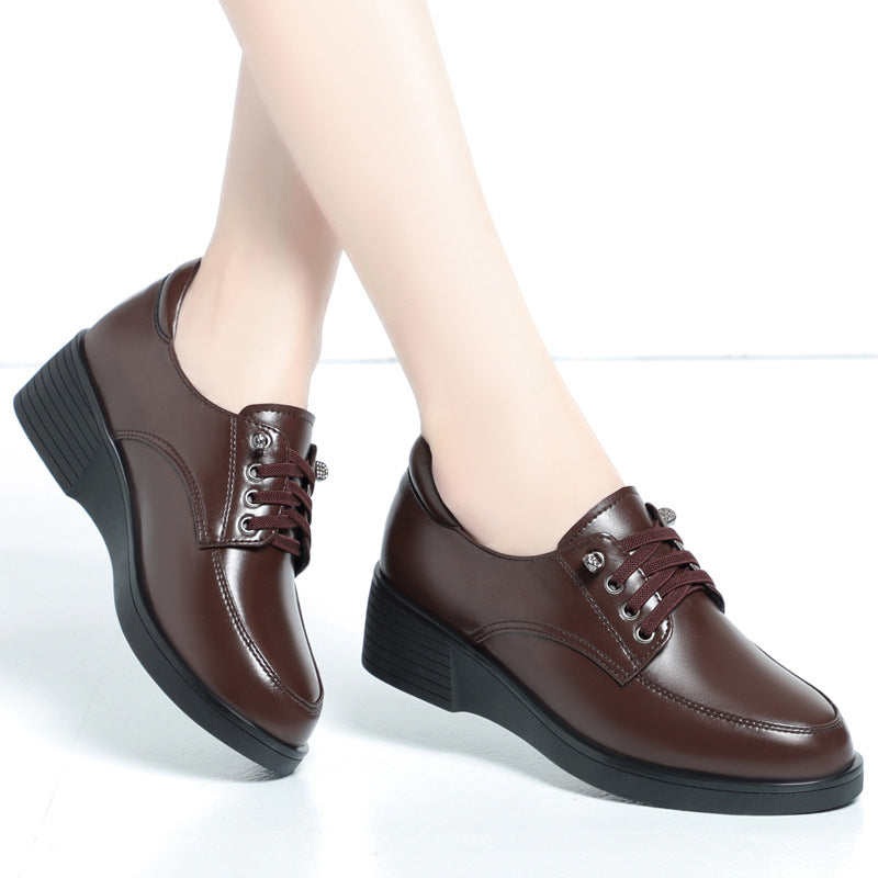 Damen Komfortable High-Top Sneaker mit elegantem Blockabsatz EB