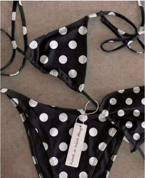 Damen Triangel-Bikini mit punktemuster EB