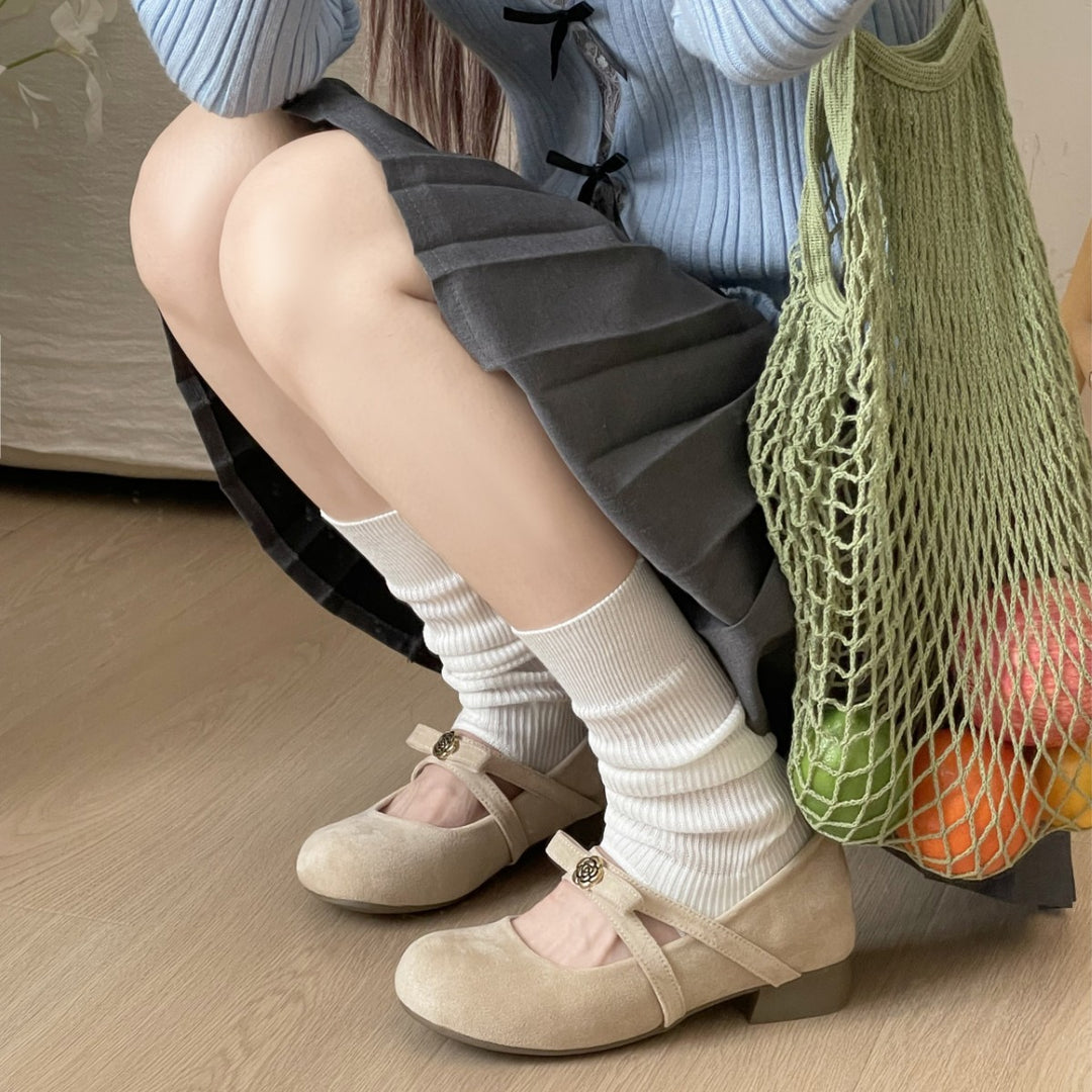 Damen Ballerinas mit verspieltem Schleifen-Detail und rutschfester Sohle EB