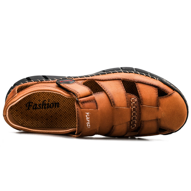 Herren Sandalen mit atmungsaktivem Leder EB
