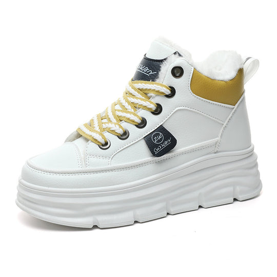 Damen Winterliche High-Top Sneakers mit luxuriösem Fleece-Futter EB