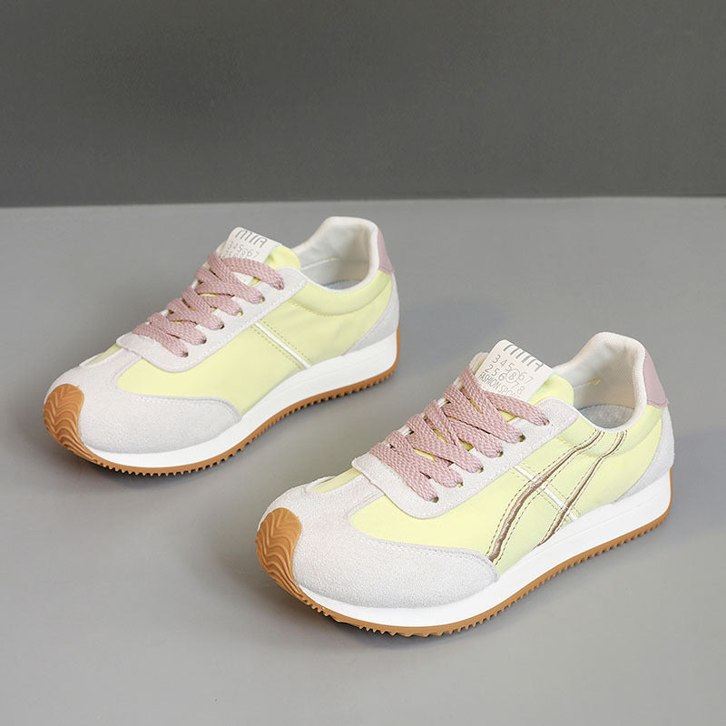 Damen modische Sneakers mit flexibler Laufsohle und stylishem Obermaterial EB