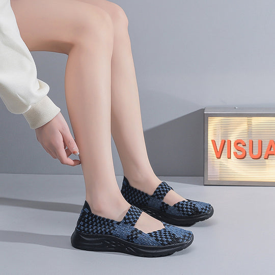 Damen Atmungsaktive Freizeitschuhe mit elastischem Riemen EB