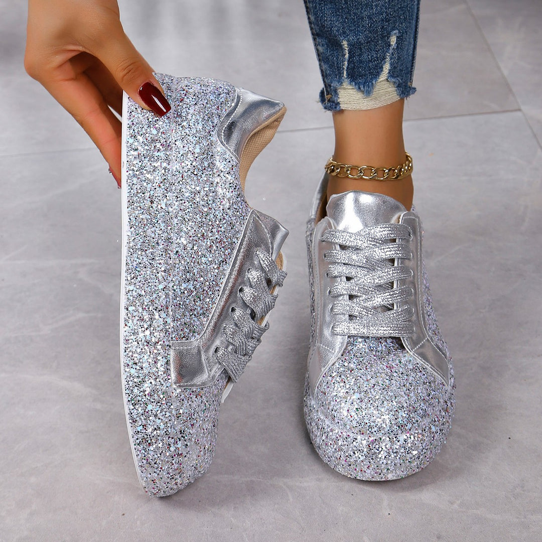 Damen Glitzernde Sneakers mit hohem Komfort und modischem Design EB