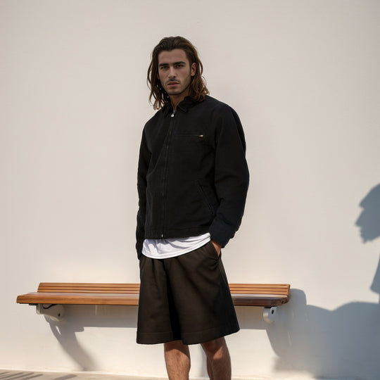 Herren elegante Arbeitsjacke mit praktischen Reißverschlusstaschen EB