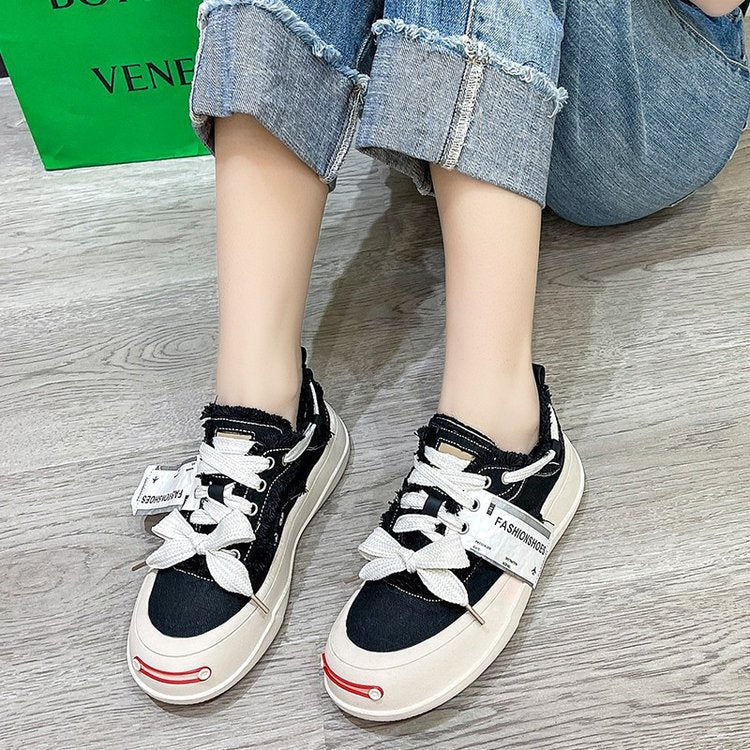 Damen Sneakers mit trendigem Design und rutschfester Sohle EB