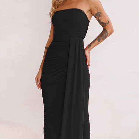 Damen Langarm Wickelkleid mit figurbetontem Design EB