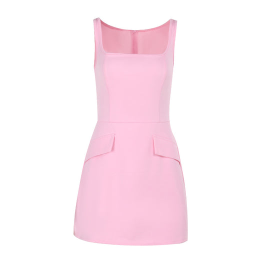Damen figurbetontes Sommerkleid mit praktischen Taschen EB