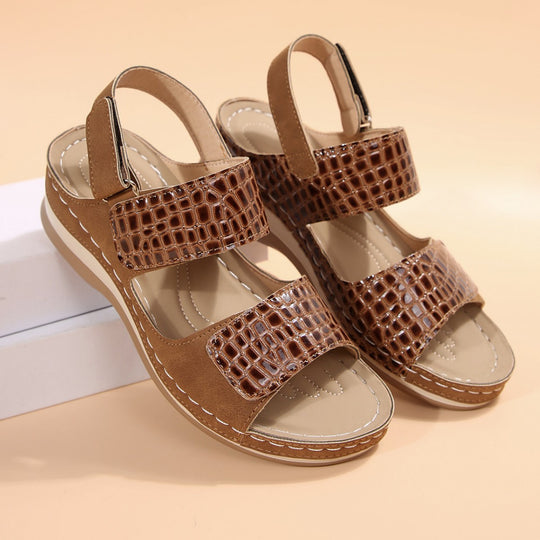 Damen Komfortable Riemensandalen mit anatomischem Fußbett EB