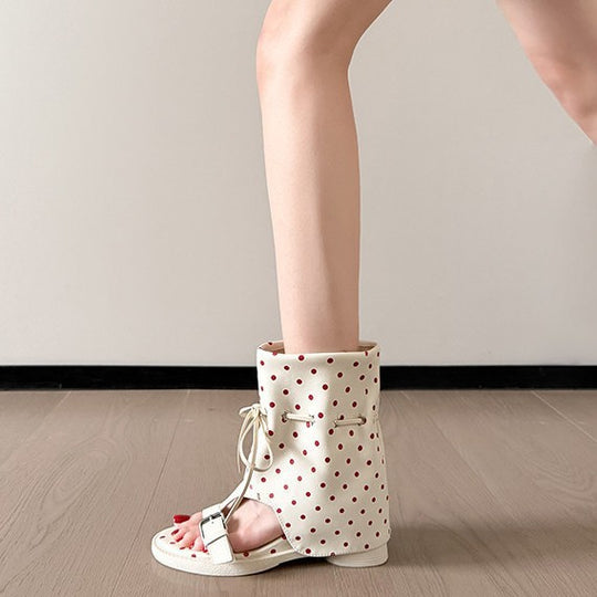 Damen Sandalen mit modischer Stulpen-Optik und bequemer Schnürung EB