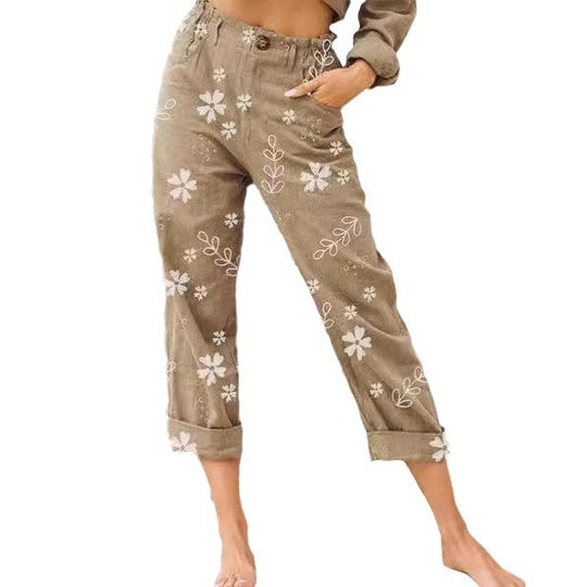 Damen Blühende Baumwollhose im Relaxed Fit EB