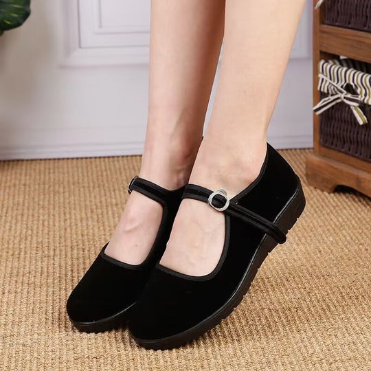 Damen Komfort-Slipper mit verstellbarem Riemen und rutschfester Sohle EB