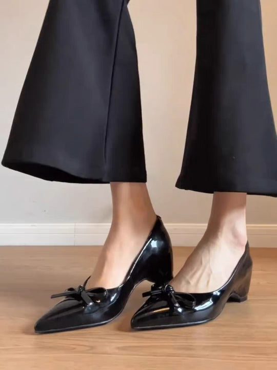 Damen elegante Slingback-Pumps mit feinem Riemchen und komfortablem Blockabsatz EB