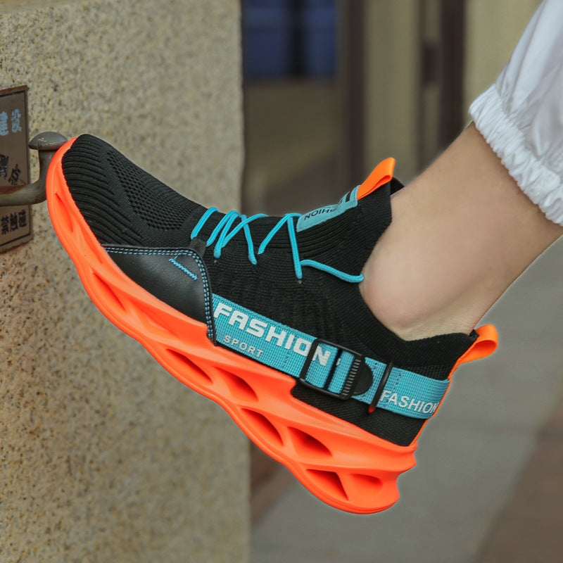 Damen Sportliche Schnür-Sneakers mit elastischem Obermaterial EB