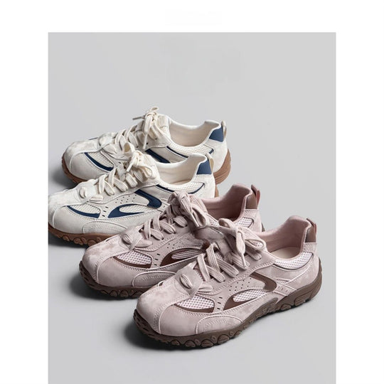 Damen Chunky Retro-Sneaker mit gepolsterter Komfortsohle und profilierter Gummisohle EB