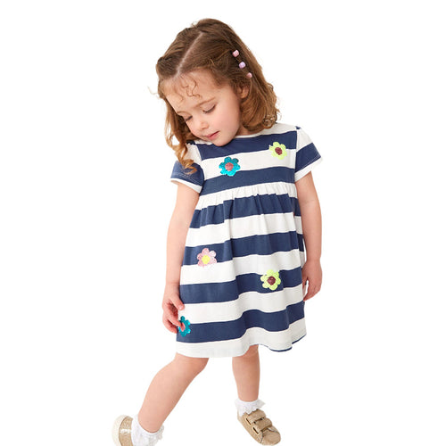 Mädchen Freizeitleichtes gestreiftes Kleid EB
