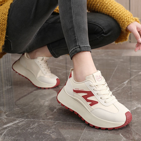 Damen modische Sneakers mit strapazierfähiger Laufsohle und gepolstertem Innenfutter EB