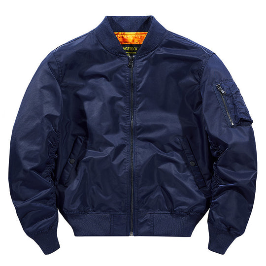 Herren Flieger-Bomberjacke aus technischem Nylon mit Rippbündchen und Ärmeltasche EB