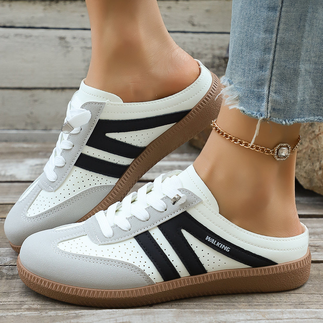 Damen Retro-Sneaker mit Gumsohle und gepolsterter Innensohle EB