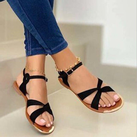 Damen elegante flache Sandalen EB