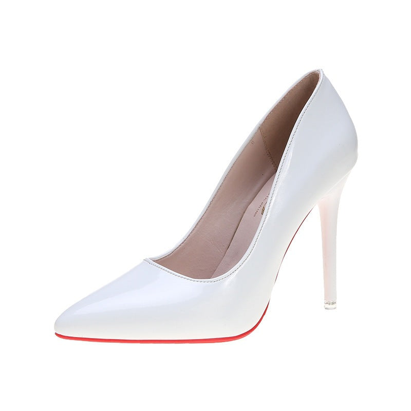 Damen Elegante Stiletto-Pumps mit hochglänzender Oberfläche EB
