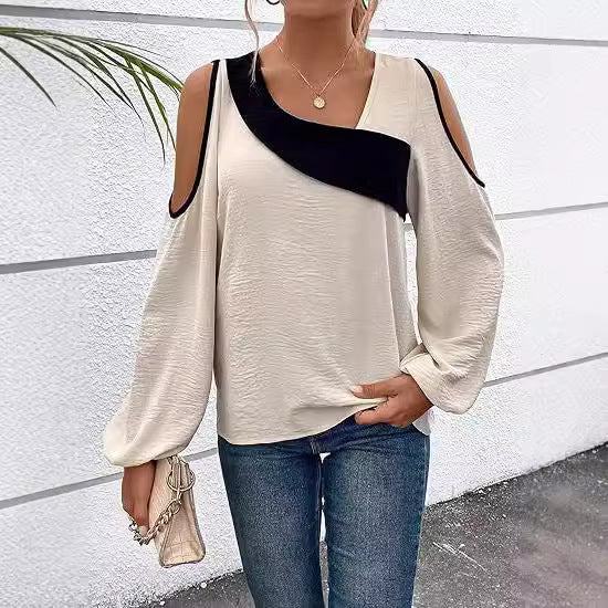 Damen Designer-Top mit Cut-Out-Ärmeln EB